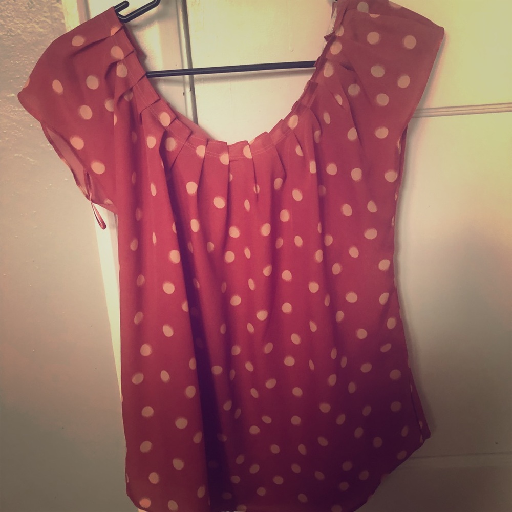 Red Cream Blouses